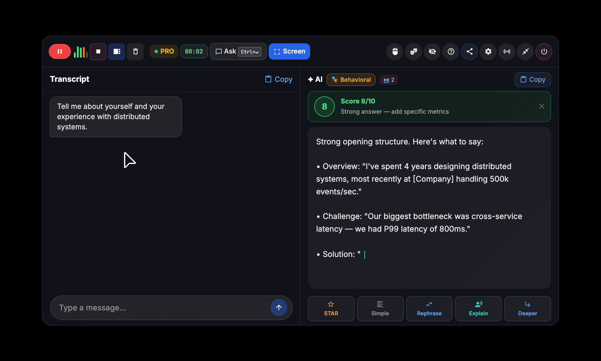 Vozen Application Interface