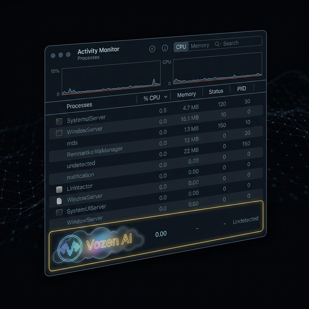Invisible in activity monitor